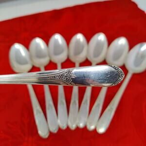 8X Tbsp Tablespoons Rogers International MARY LOU DEVONSHIRE Silverplate